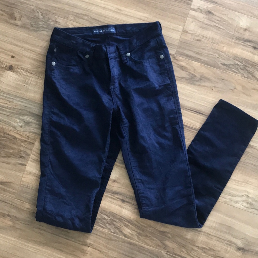 Rock & Republic navy Skinny Cords size 4 - Picture 1 of 6